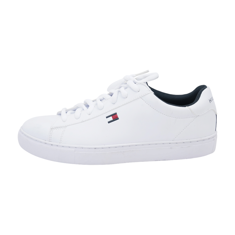 White Lace-Up Casual Shoes