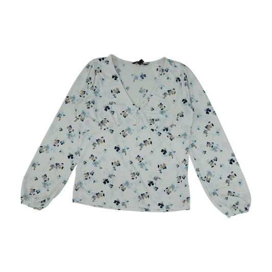 White Floral Blouse