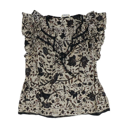Beige Floral Blouse