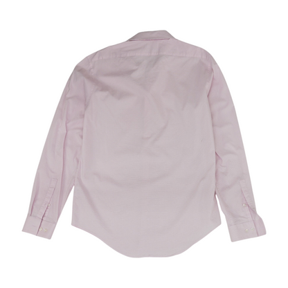 Pink Solid Long Sleeve Button Down