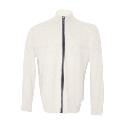 Beige Solid Cardigan Sweater