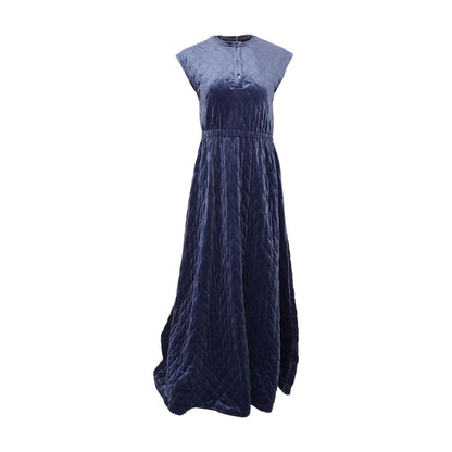 Blue Solid Dress
