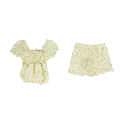 Yellow Floral Short Sleeve Set