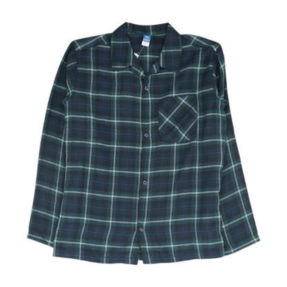 Green Plaid Pajama Top
