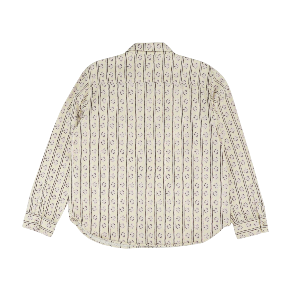 Cream Graphic Button Down