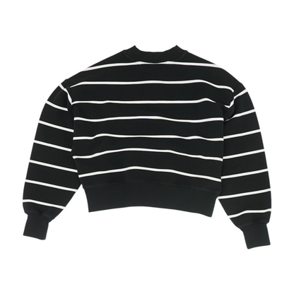 Black Striped Sweatshirt Pullover