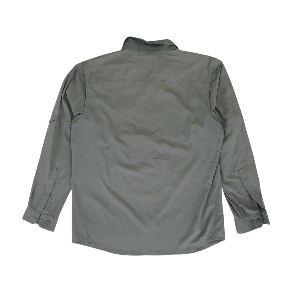 Gray Solid Outdoor Button Down