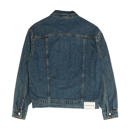 Blue Solid Denim Jacket