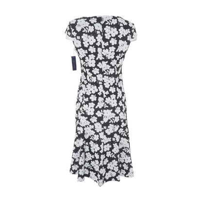 Black Floral Midi Dress