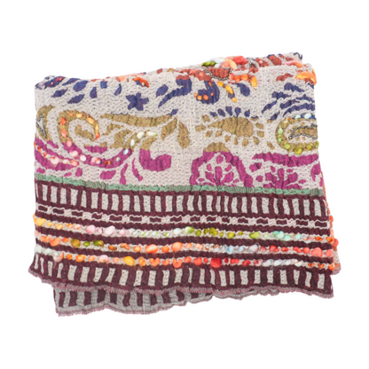 Multi Striped Wool Infinity Scarf