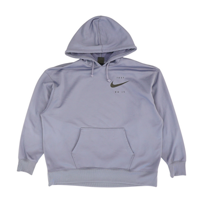 Blue Solid Hoodie Pullover