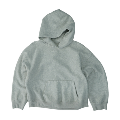 Gray Solid Hoodie Pullover