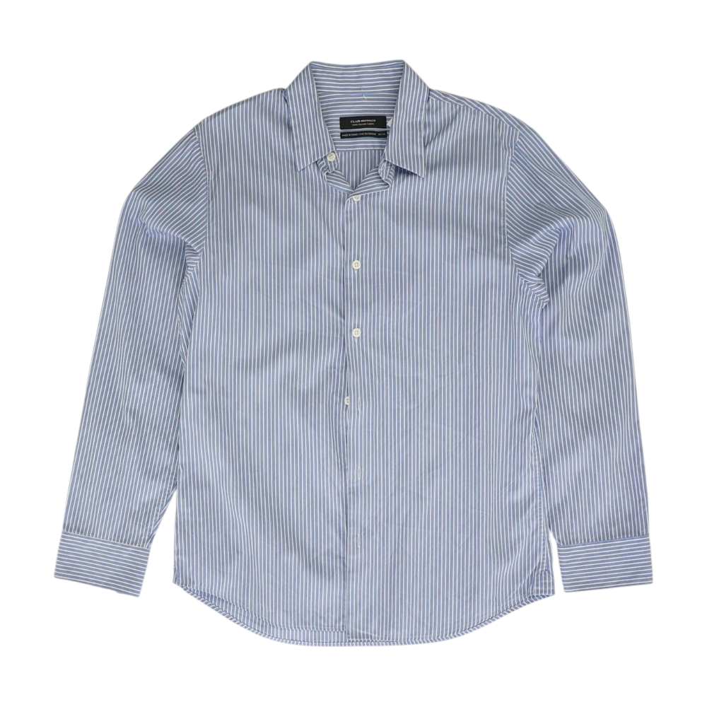 Blue Striped Long Sleeve Button Down