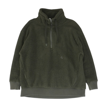 Olive Solid 1/4 Zip Pullover
