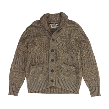Brown Solid Cardigan Sweater