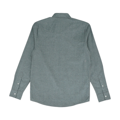 Gray Solid Long Sleeve Button Down