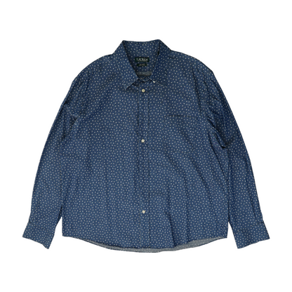 Blue Print Long Sleeve Button Down
