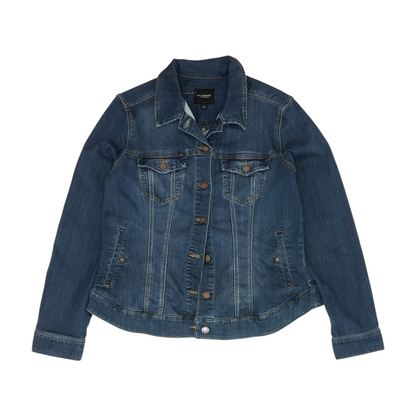 Blue Solid Denim Jacket