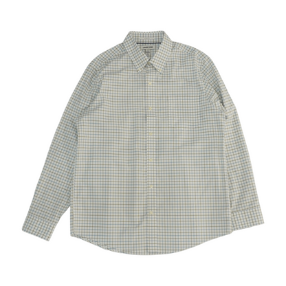 White Check Long Sleeve Button Down