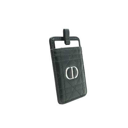 Compact Mirror with Quilted Case in Black