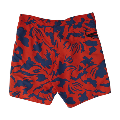 Red Abstract Swim Bottom