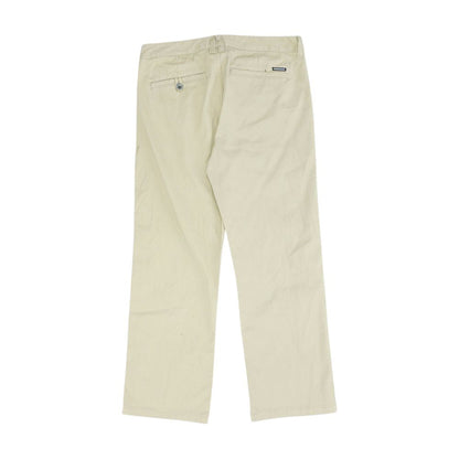 Tan Solid Casual Pants
