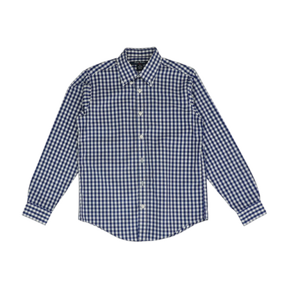 Blue Check Long Sleeve Button Down