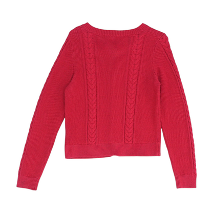 Red Cardigan Sweater
