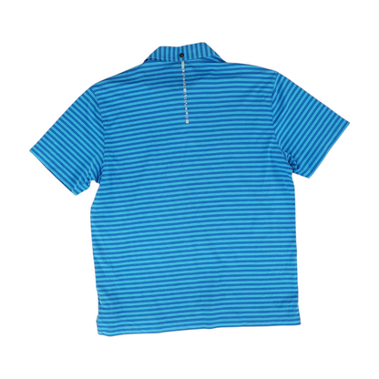 Blue Striped Short Sleeve Polo