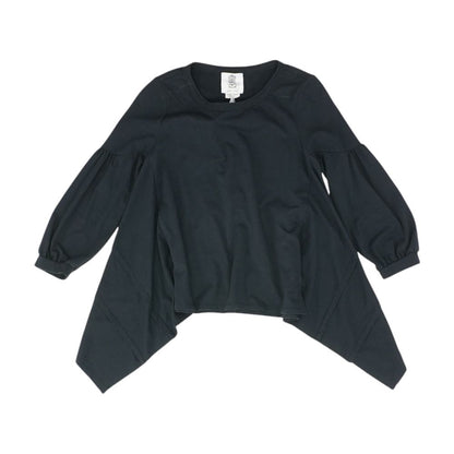 Black Solid Long Sleeve Blouse