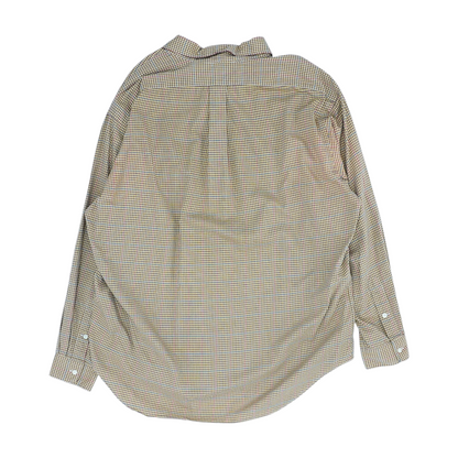 Khaki Check Long Sleeve Button Down