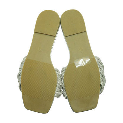 Silver Flat Sandals