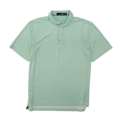 Green Print Short Sleeve Polo