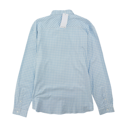 Blue Plaid Long Sleeve Button Down