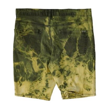 Green Tie-Dye Chino Shorts