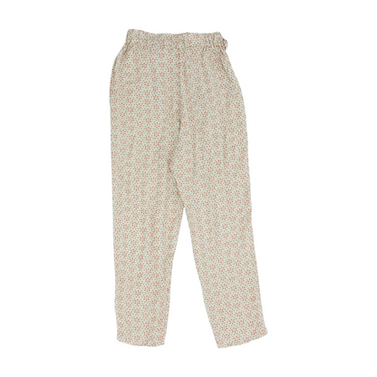 Beige Print Pants