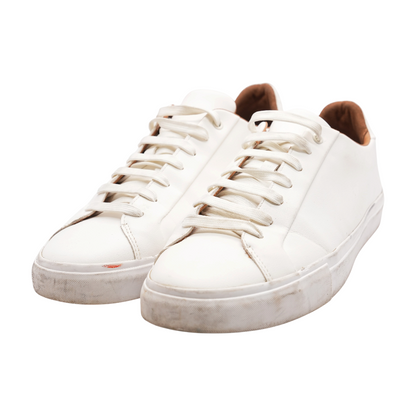 White Low-Top Athletic Shoes