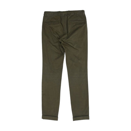Brown Solid Casual Pants