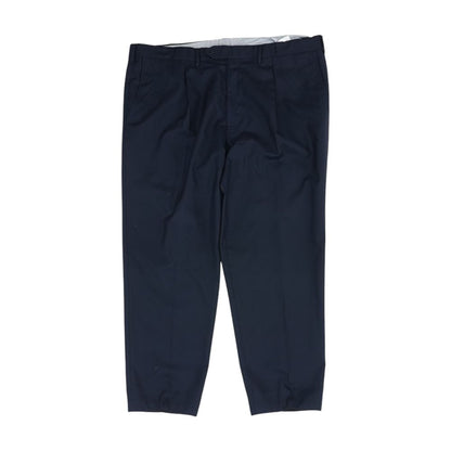 Navy Solid Dress Pants