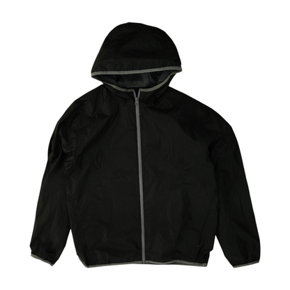 Black Solid Rain Jacket