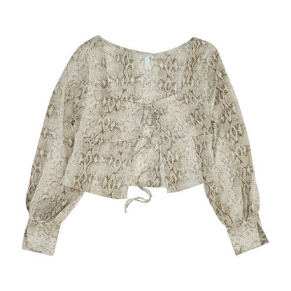 Brown Animal Print Cardigan