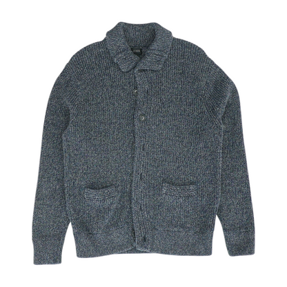 Navy Solid Cardigan Sweater