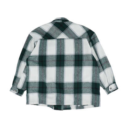 Green Check Flannel Button Down