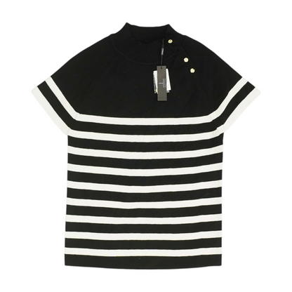 Black Striped Pullover Sweater