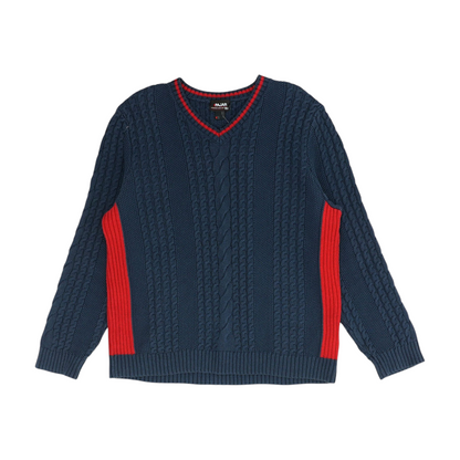 Navy Solid Pullover Sweater