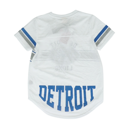 Women's White Detroit Lions Short Sleeve Jersey