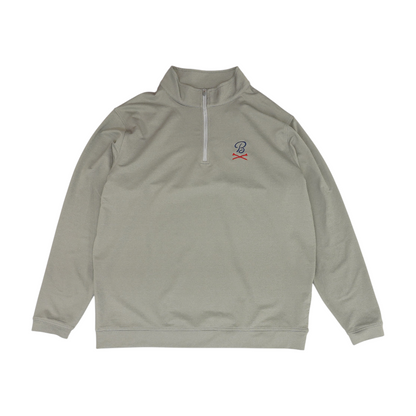 Gray Solid 1/4 Zip Pullover