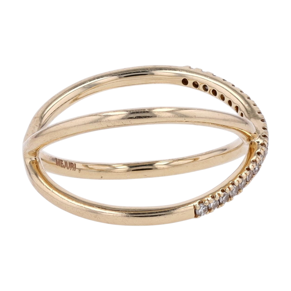Mejuri 1/10 ctw 14K Yellow Gold Diamond Fashion Ring – Image 4
