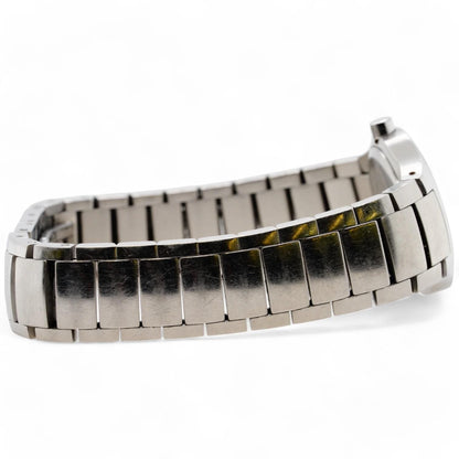 Ladie's Silver Tone White Dial Stainless Steel Watch