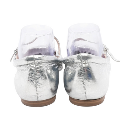 Silver Slip-On Flats